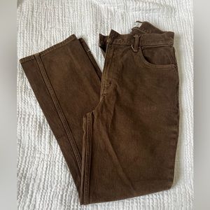 A&F the 90’s straight Ultra High Rise Curve Love Jeans Brown Size 0/25 short 🤎✨